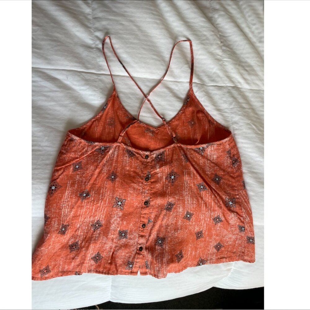 Hinge Orange Printed Crossback Cami – Size Medium - Picture 2 of 5